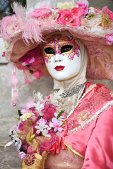 Venice Carnival masked model