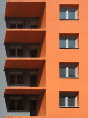 Unfinished orange building Under Construction