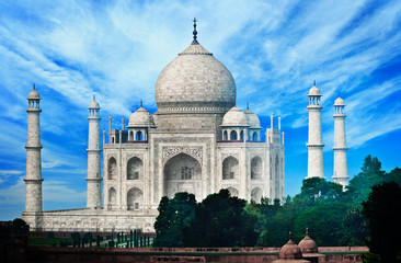 Fototapeta na wymiar India, Agra - Taj Mahal.