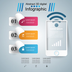 3D infographic. Smartphone icon.