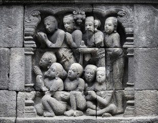Detail of Buddhist carved relief