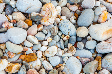 Pebbles Background and Texture, beach from Kho Lanta, Thailand.