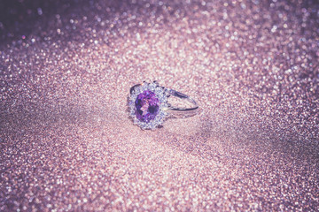 Silver Ring with Amethyst