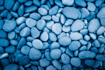 pebble,blue toned image.