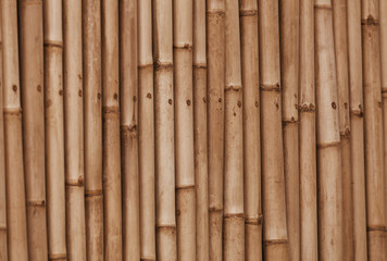 Fototapeta premium Bamboo old brown wall background