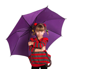 little girl with umbrella