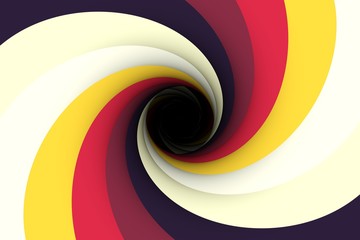 black hole in beige color 3D illustration  - obrazy, fototapety, plakaty