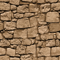 Large rough natural stone wall - seamless texture for design