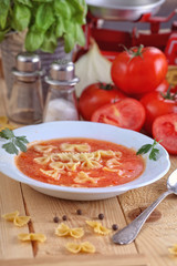 Fresh and delicious tomato soup