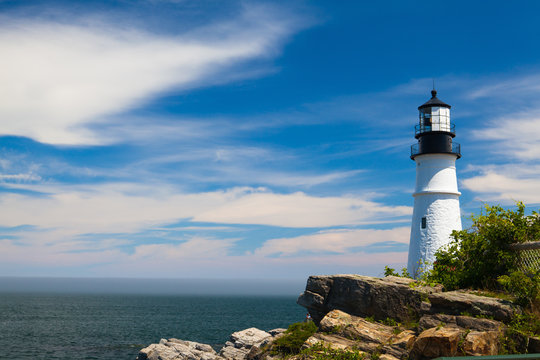 Portland Head Light (lighthouse) in Cape Elizabeth, Maine, USA