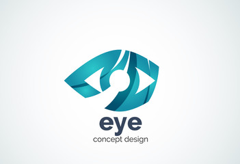 Abstract business company human eye logo template, sight or look concept