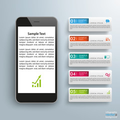 Smartphone 5 Banner Tabs