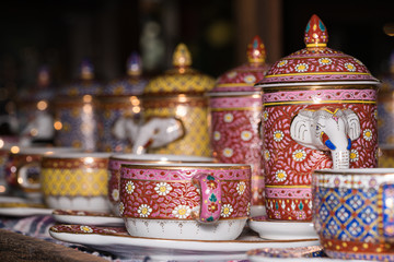 Thai porcelain called "Benjarong"
