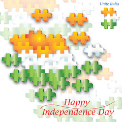 Illustration of Freedom of Unity and Integrity. India's Independence day