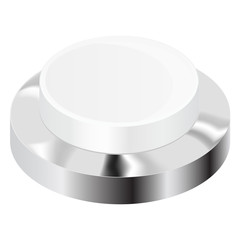White push button with chrome frame