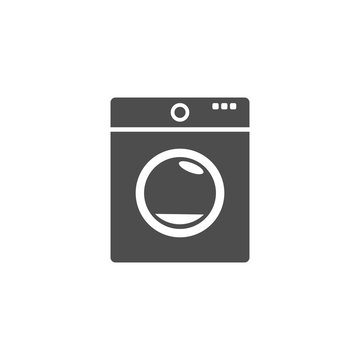 Icono de una lavadora sobre fondo blanco