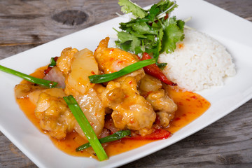 Chinese pork with pineapple