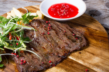 Fried beef steak