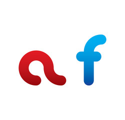 af logo initial blue and red 