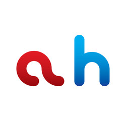 ah logo initial blue and red 