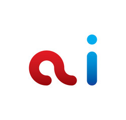 ai logo initial blue and red 