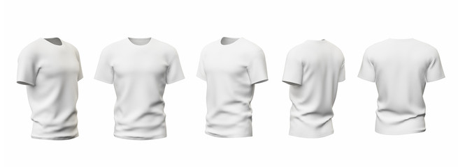 T-shirt template isolated on white