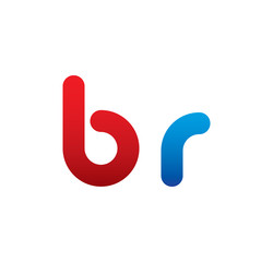br logo initial blue and red