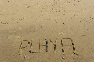 Escritura en la playa