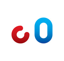 c0 logo initial blue and red