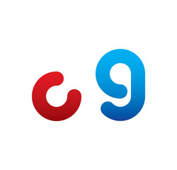 c9 logo initial blue and red