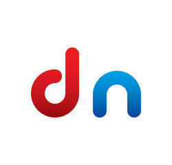 dn logo initial blue and red