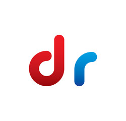 dr logo initial blue and red
