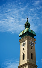Fototapeta premium Clock Tower Heilig Geist Kirche