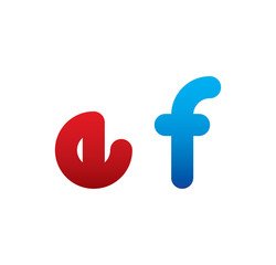 ef logo initial blue and red