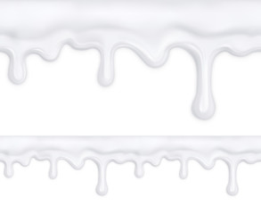 White doughnut glaze, vector seamless pattern mesh - obrazy, fototapety, plakaty