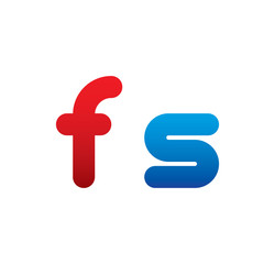 fs logo initial blue and red