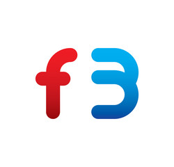 f3 logo initial blue and red