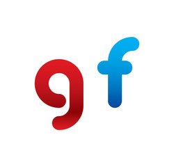 gf logo initial blue and red