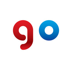 go logo initial blue and red