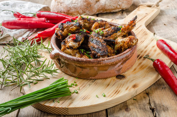 Grilled chicken wings