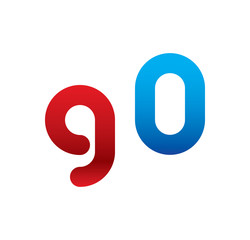g0 logo initial blue and red