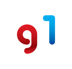 g1 logo initial blue and red