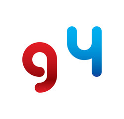 g4 logo initial blue and red