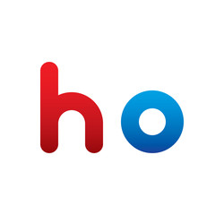 ho logo initial blue and red