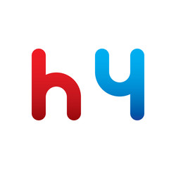 h4 logo initial blue and red