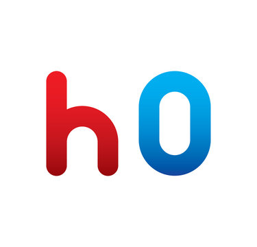 h0 logo initial blue and red