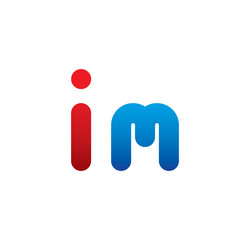 im logo initial blue and red