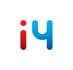 i4 logo initial blue and red 