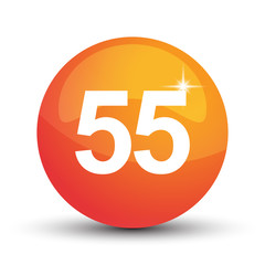 number 3d circle orange