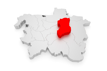 Buchholz-Kleefeld, Hannover Bezirke 3D